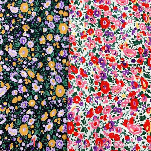 Stock Lot Plain Custom Blumen digital bedrucktes Cottontextile Stoff